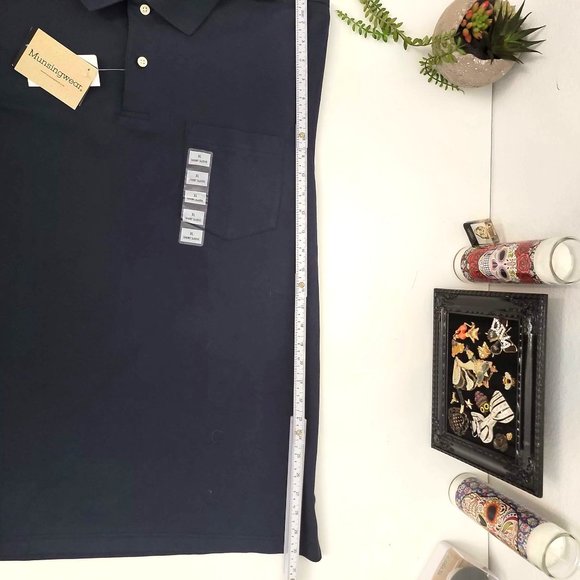 Munsingwear Dry Dimensions NWT Navy Blue Polo Shirt SZ XL - Picture 7 of 10